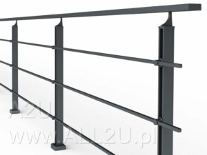 3 a2u balustrada aluminiowa nierdzewna szklana porecz schody samonosna caloszklana zabudowa tarasu balkonu ogrod zimowy patio zadaszenie www.all2u.pl